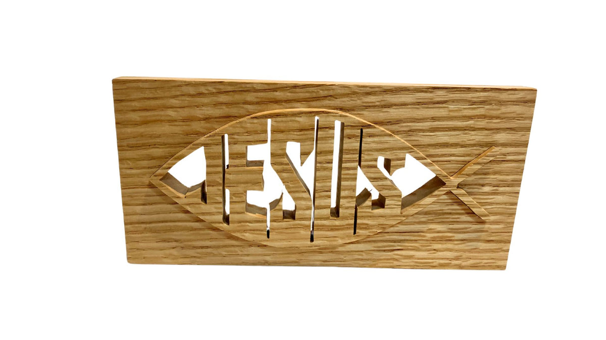 Jesus relief cut plaque