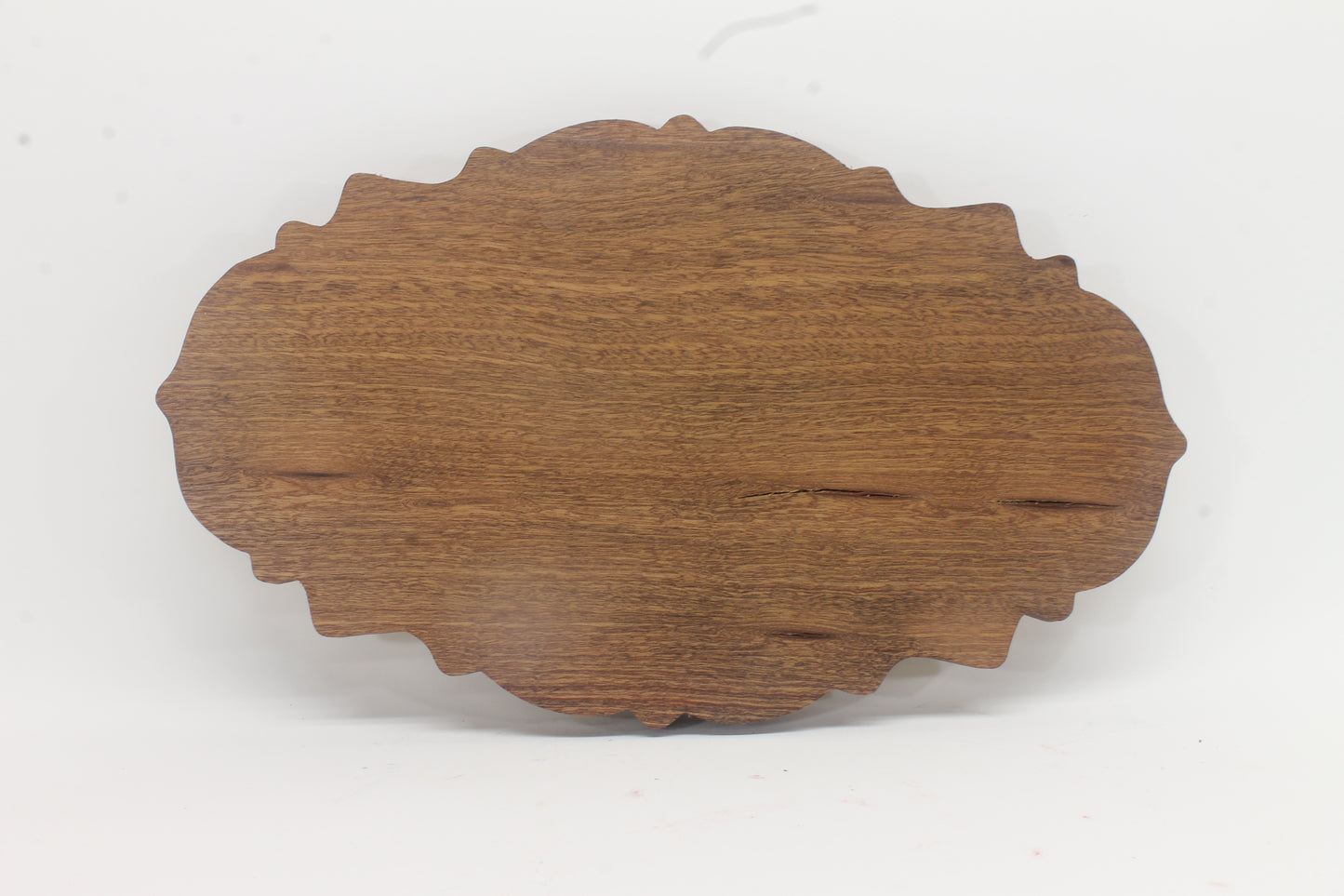 Welcome to Our Home Sign - Scroll Saw Cut Oak & Sapele Wood - 13 3/4" x 8 1/4"