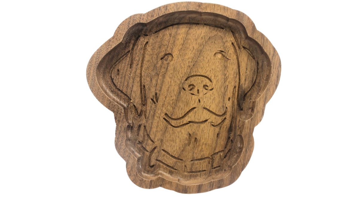 Walnut Dog-face Catchall Tray