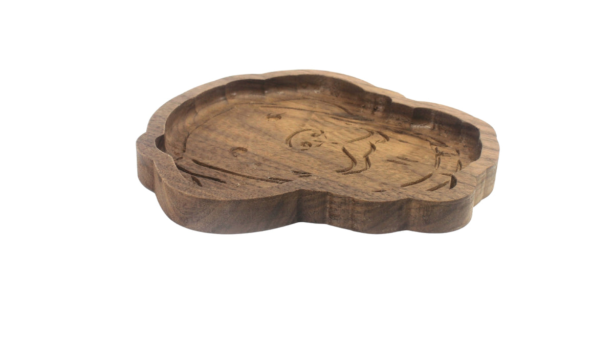 Walnut Dog-face Catchall Tray