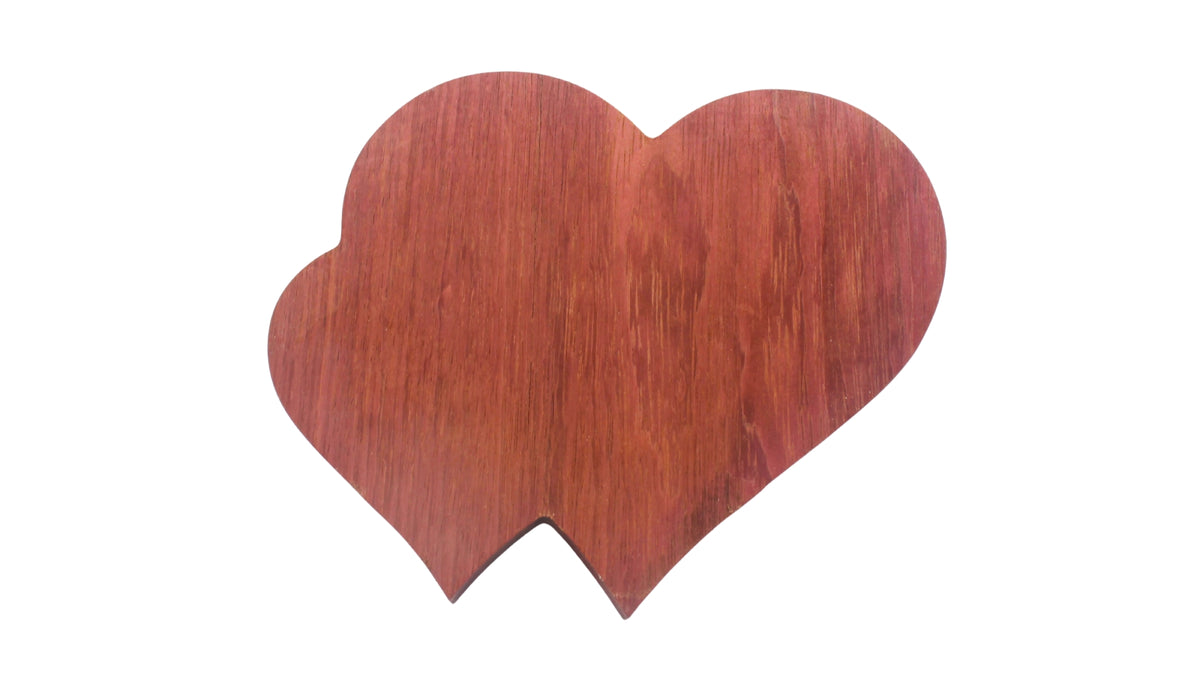Purpleheart Double-heart Catchall Tray