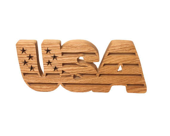 USA sign for desk, shelf, or wall hanging