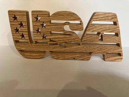USA sign for desk, shelf, or wall hanging
