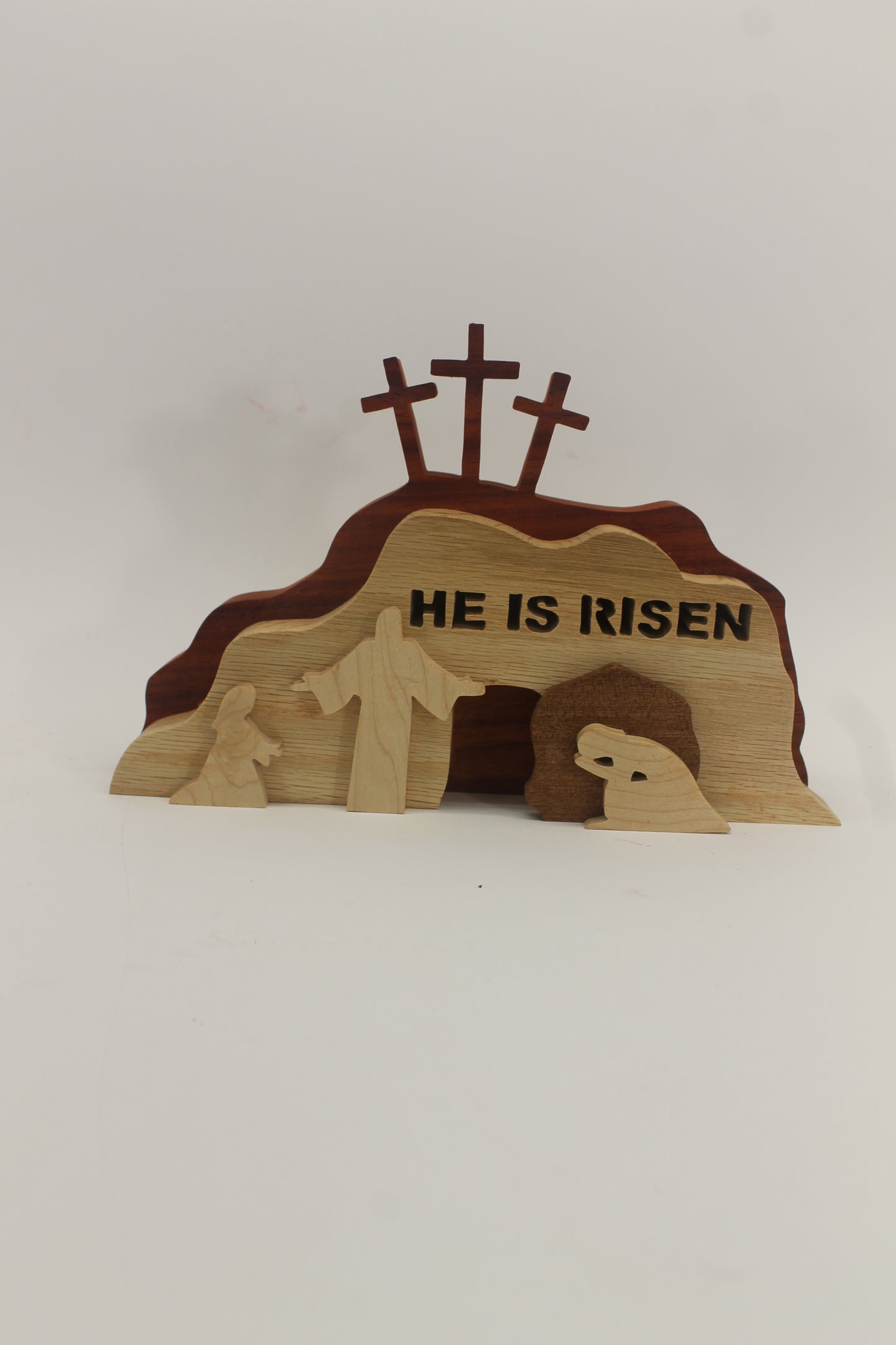 "He is risen" resurrection scene