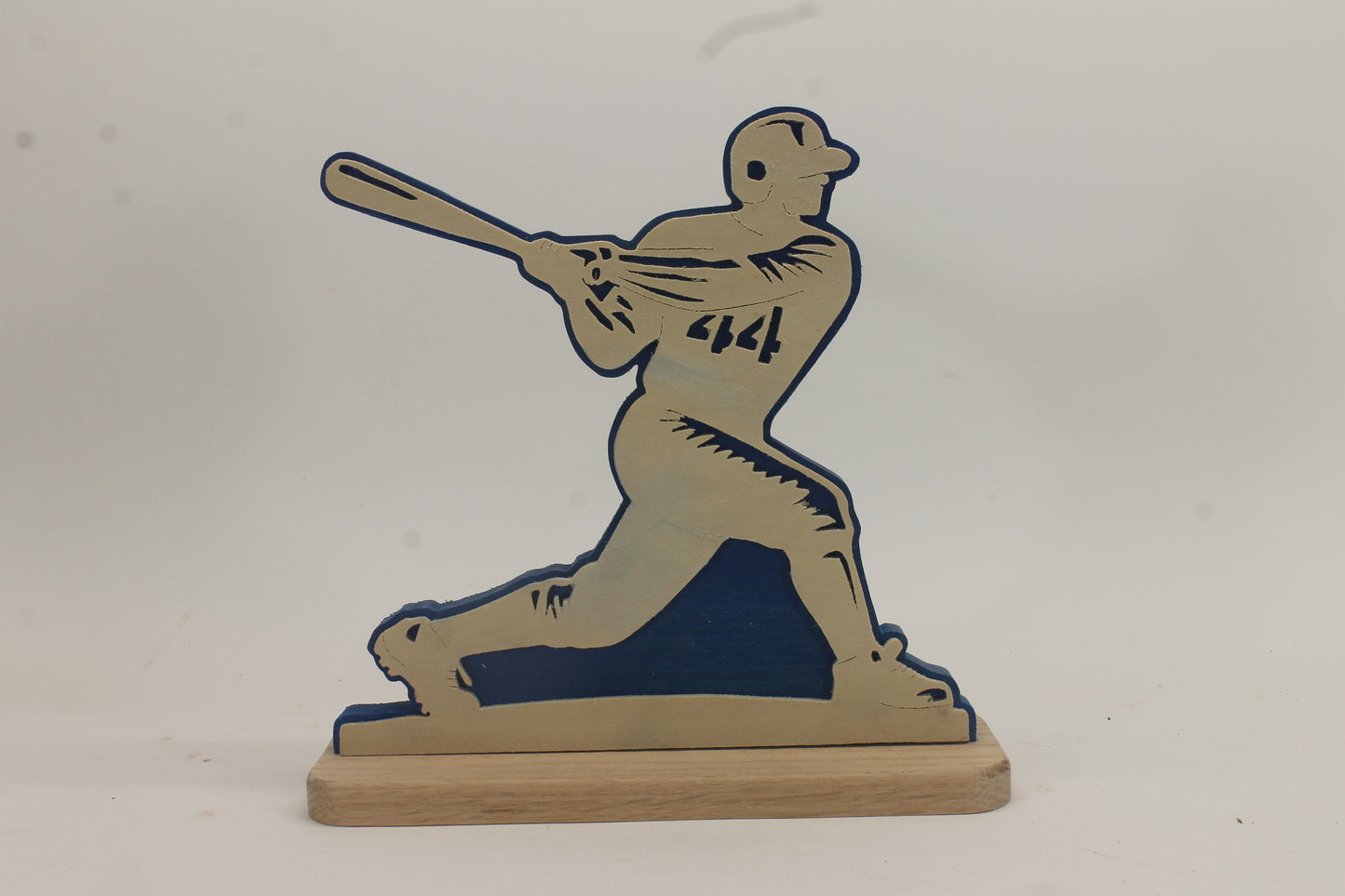 Baseball player plaque for desk or shelf