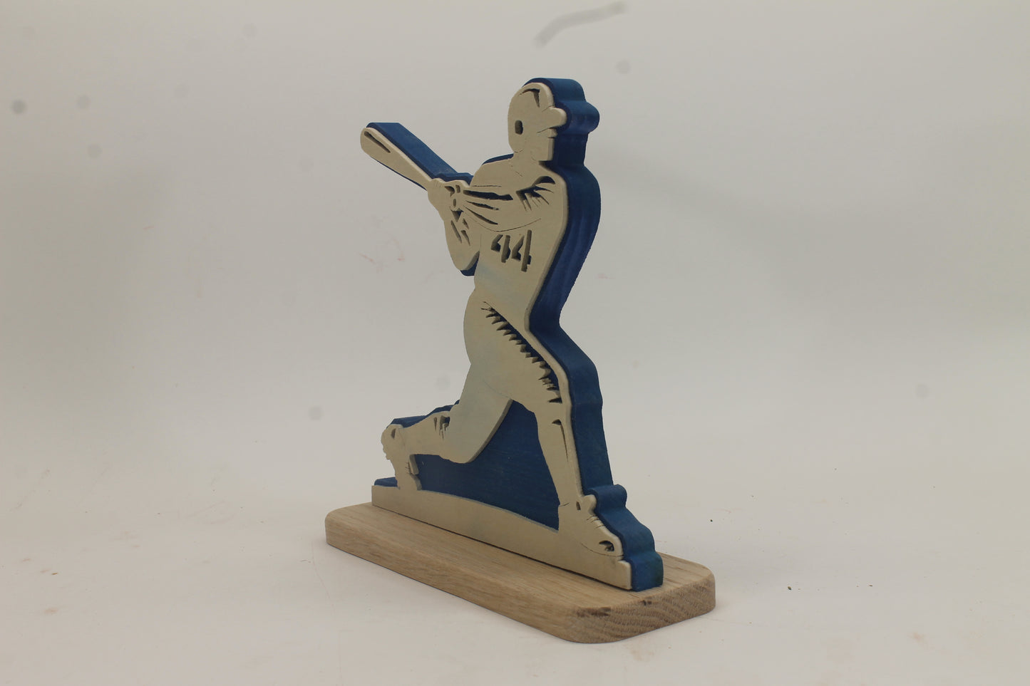 Baseball player plaque for desk or shelf