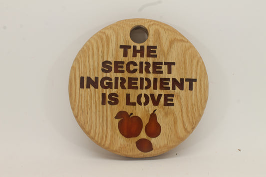 Secret Ingredient Is Love trivet/cutting board