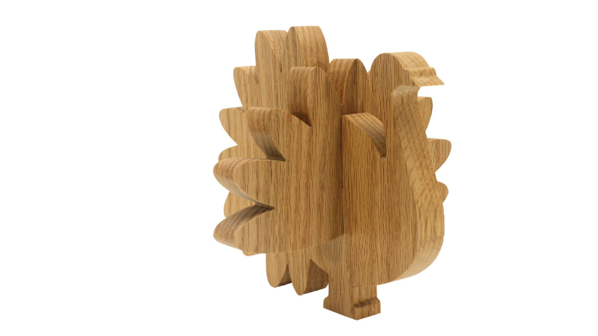 Turkey Centerpiece Handcrafted From Solid Oak