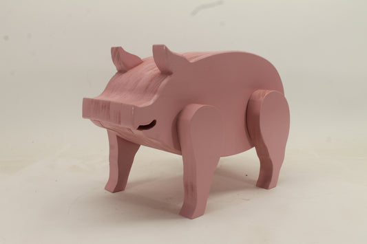 Large wood piggy bank