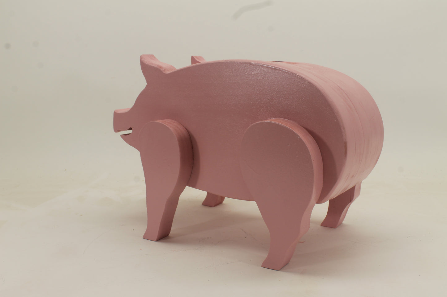 Large wood piggy bank