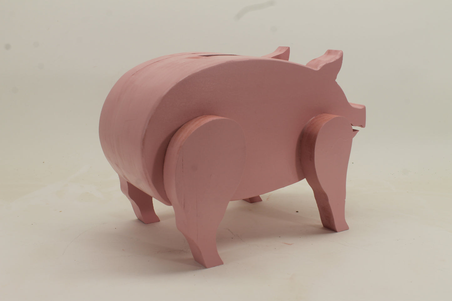 Large wood piggy bank