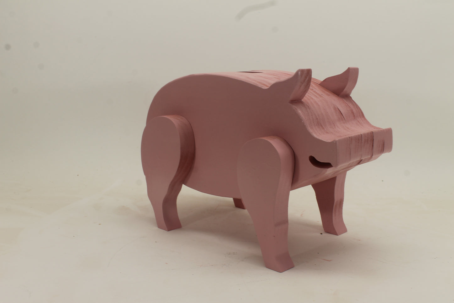 Large wood piggy bank