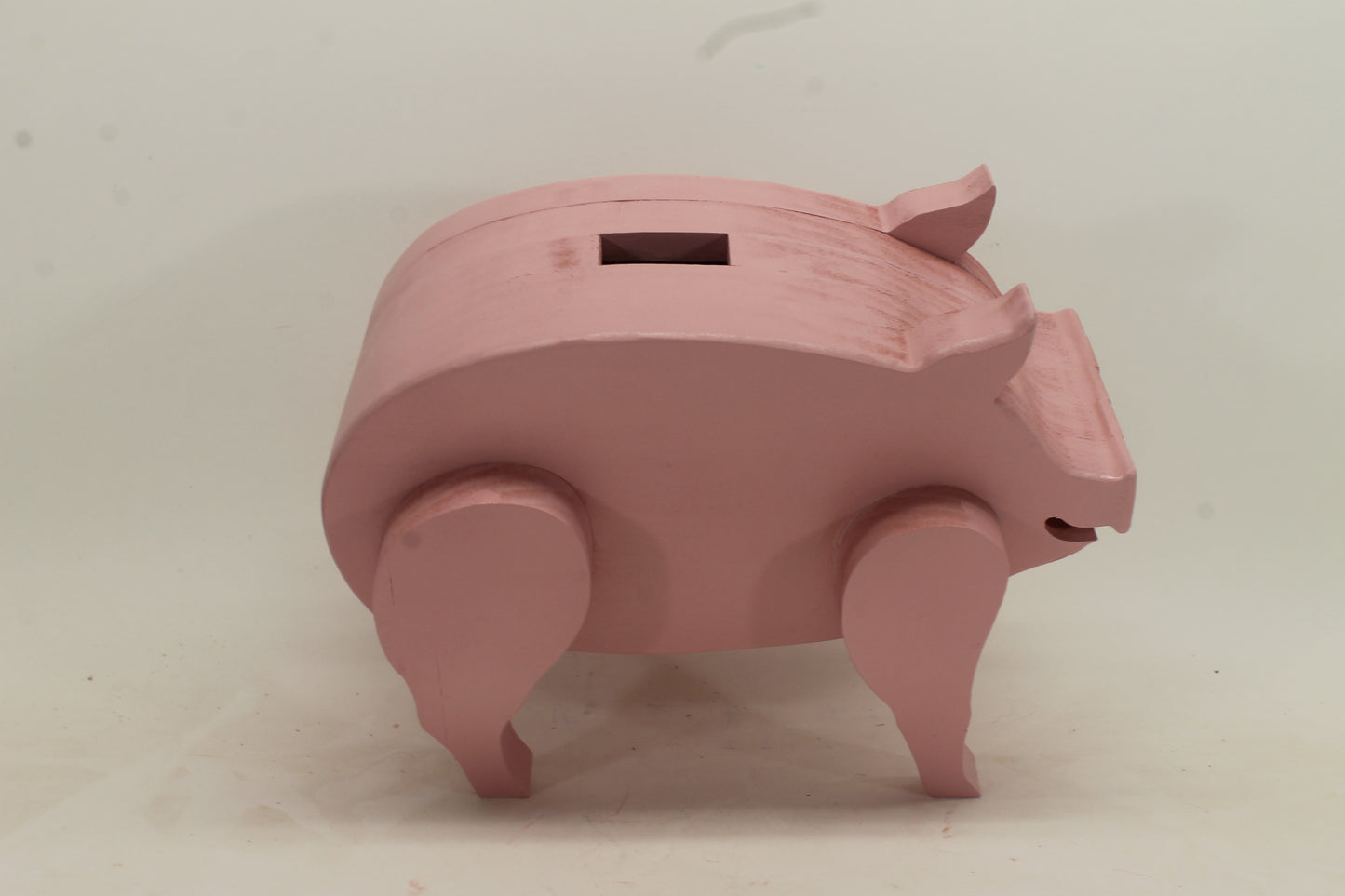 Large wood piggy bank