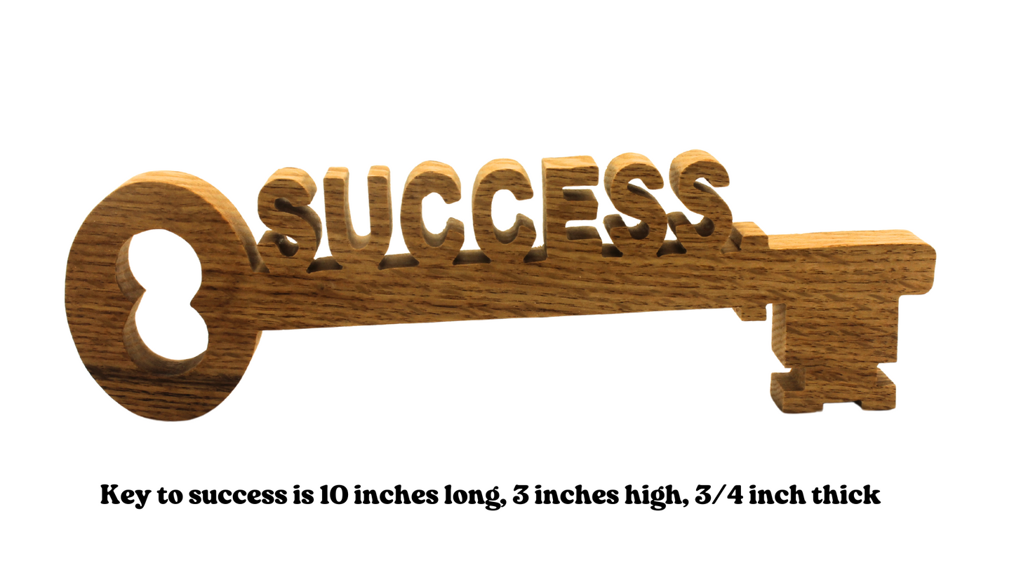 Key to success sign