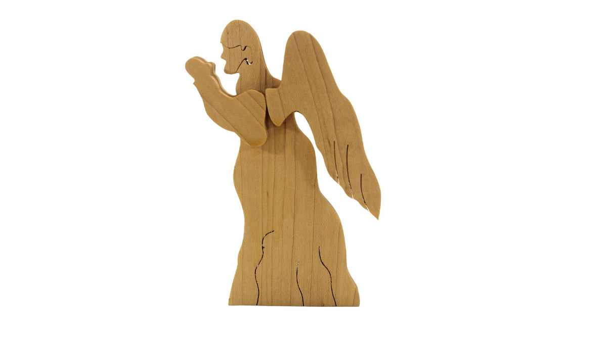 Nativity set with barn and figures. Mary, Joseph, baby Jesus in a manger. Includes angel, shepherds, three kings, sheep, camel, donkey, cow