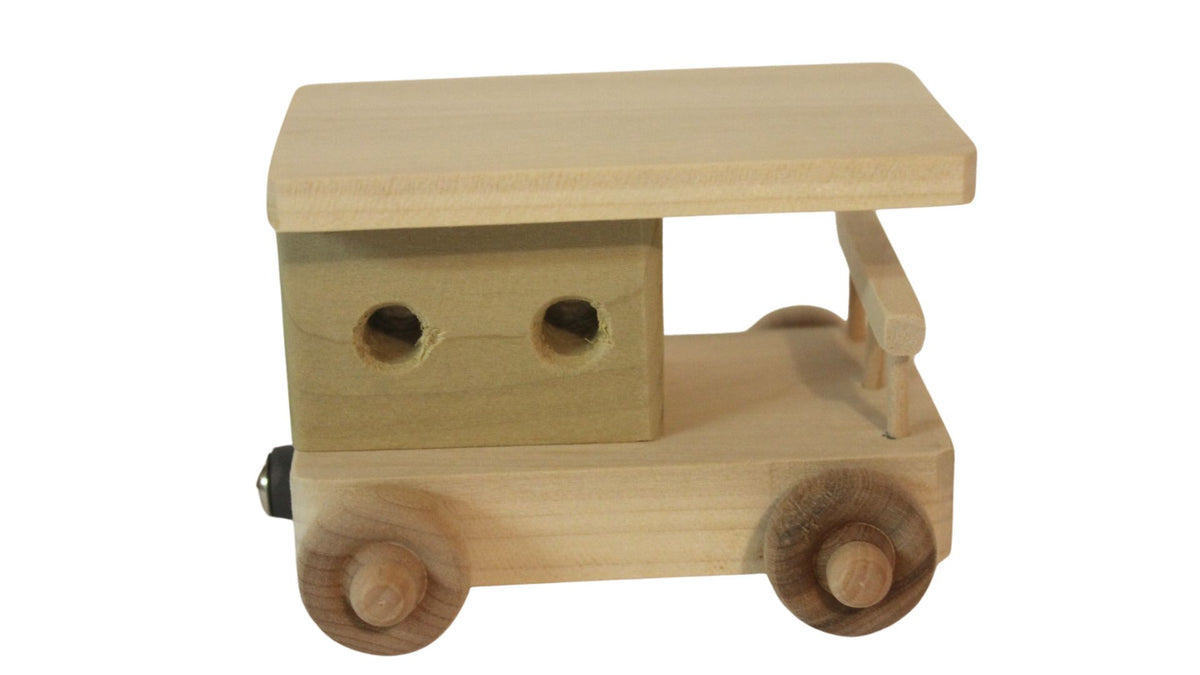 Personalized Wood Toy Train with Engine, Four Cars, and Caboose to Spell a Child's Name