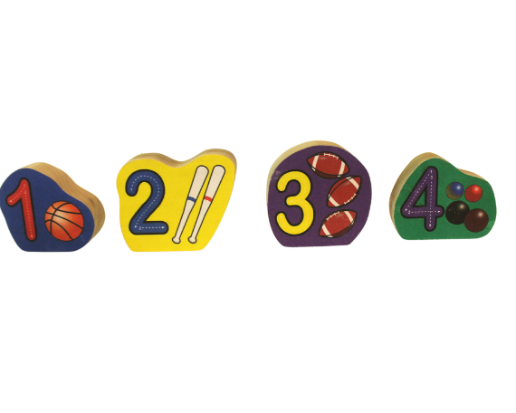 Child's set of blocks for learning numbers