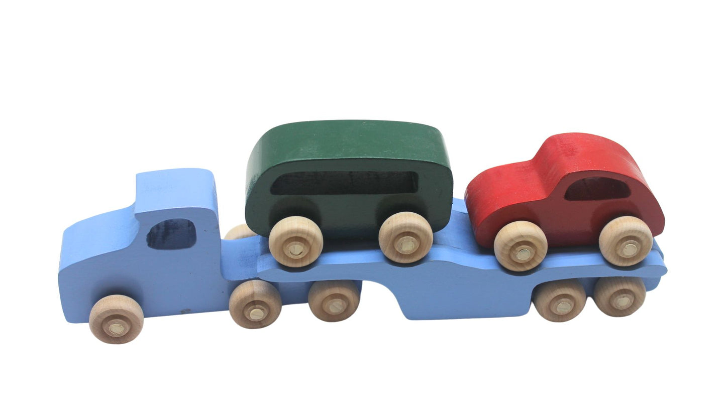 Handcrafted Wooden VW Car Carrier Truck