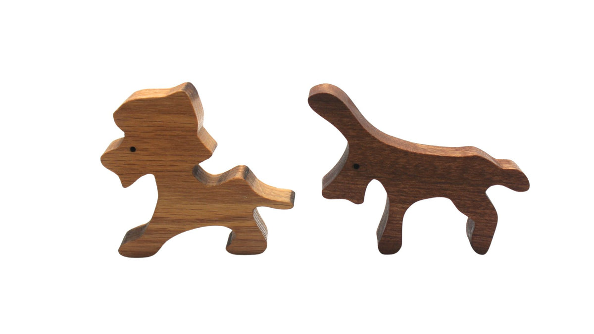 Handcrafted Wooden Toy Safari Set Includes Vehicle, Figures, Cage, and Animals