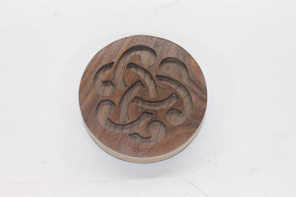 Celtic knot design top, wood jewelry or keepsake box