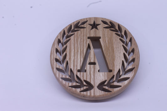 Handcrafted wood trivet with your initial