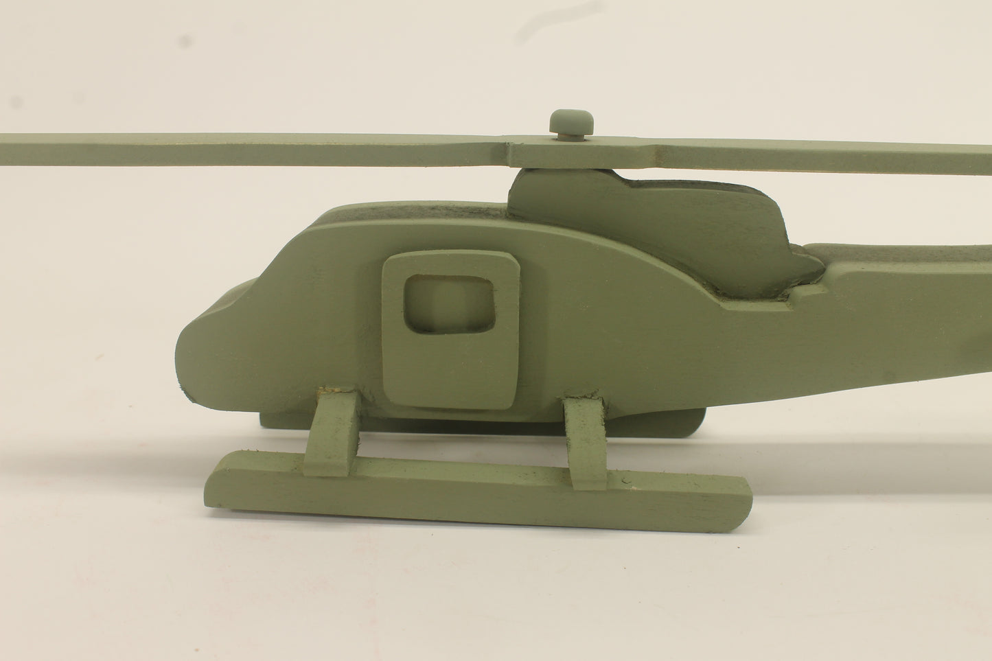 Wooden toy helicopter model