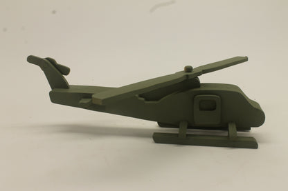Wooden toy helicopter model