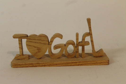 I Heart Golf desk sign